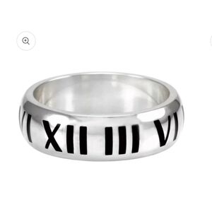 Tiffany & Co. Silver Roman Numeral Ring